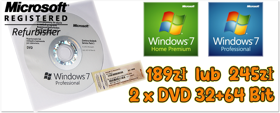 Ostatnia dostawa MAR Windows 7 Refurbished